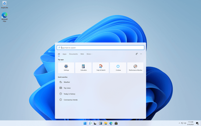Đây là Windows 11 với giao diện hoàn toàn mới