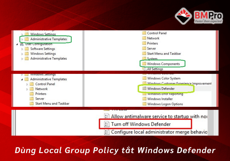tắt Windows Defender (2)