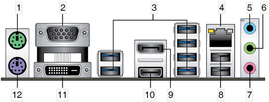 Mainboard cung cấp các cổng kết nối để kết nối các thiết bị như USB, HDMI, DisplayPort, Ethernet